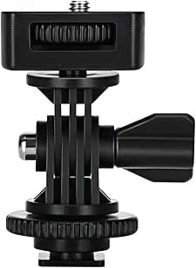 VILTROX Adjustable Angle Pole Swivel Hot Shoe Mount 1/4" Screw Hot Shoe Mount Adapter for Mounting Video Camcorder Monitors